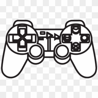 Controller Clipart Ps4 Logo - Playstation Controller Black And White, HD Png Download