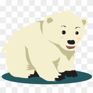 Polar Bear Clipart Mammal - Transparent Polar Bear Cartoon Png, Png Download