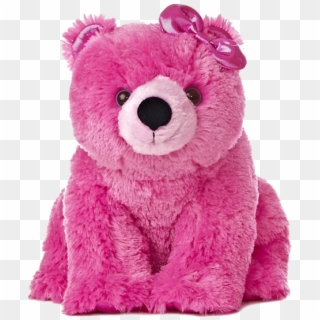 Stuffed Animal Pink Polar Bear - Pink Polar Bear Toy, HD Png Download