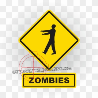 Zombie Street Sign - Traffic Sign, HD Png Download