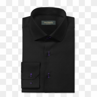 Black 100% Cotton Shirt - Peter England Black Shirts, HD Png Download