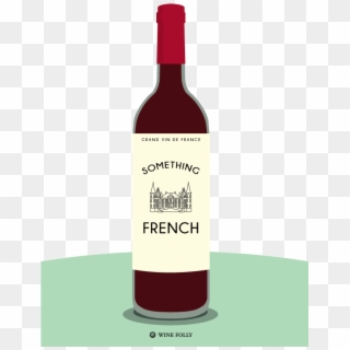 French Wine Bottle - Glass Bottle, HD Png Download