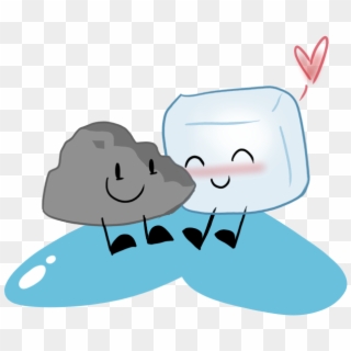 Ice Cube Clipart Kawaii - Bfdi Ice Cube And Rocky, HD Png Download