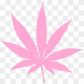 Marijuana Clipart Svg - Pink Weed Leaf Transparent, HD Png Download