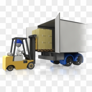 Forklift Loading Truck Clipart, HD Png Download