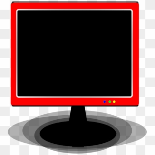 Monitor Clipart Big Screen Tv - Tv Red, HD Png Download
