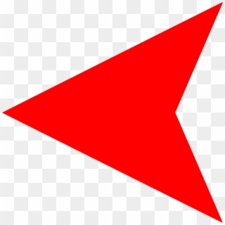 Left Arrow Png Pic - Triangle Shape Red Png, Transparent Png