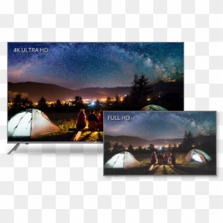 Elevate Your Viewing Experience With Beautiful 4k Uhd - Camping At Night, HD Png Download