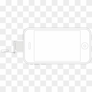 Sim Tray On Bottom Of Iphone 3gs, Iphone 3g, And Original - Slope, HD Png Download