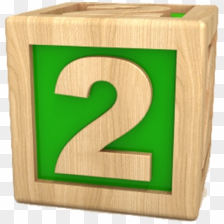 2 - Clipart Library - Wooden Block Number 2, HD Png Download