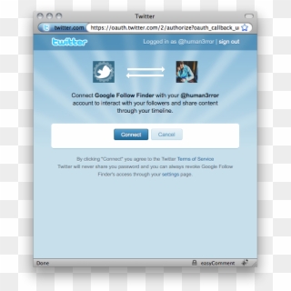 On - Connect With Twitter, HD Png Download