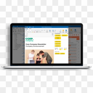 Laptop Outlook Email - Email, HD Png Download