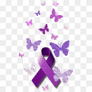 Click And Drag To Re-position The Image, If Desired - Butterfly Purple Cancer Ribbon, HD Png Download