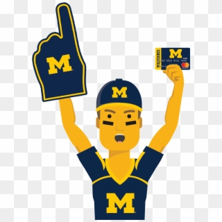Michigan Ultimate Fan Holding The Michigan Wolverines, HD Png Download