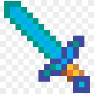 Minecraft Sword - Diamond Sword, HD Png Download