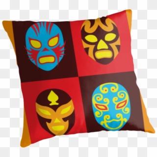 Mexican Wrestling Masks, Luchador Throw Pillows By - Cushion, HD Png Download