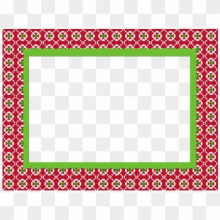 Marco, Patrón, Marco De Navidad, Verde, Rojo - Free Christmas Frame Photoshop, HD Png Download
