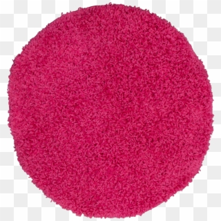 Shaggy High-pile Rug Round Ø 67 One Colour Pink Top - Circle, HD Png Download