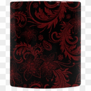 Elegant Vintage Flourish Damasks In Black And Red White - Wallpaper, HD Png Download