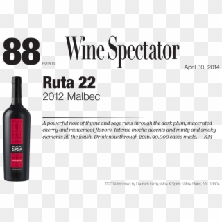 Wine Spectator Production Quality - Wine Spectator 88 Points, HD Png Download