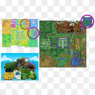 I Base Off Of This Similarity - Link To The Past Map, HD Png Download