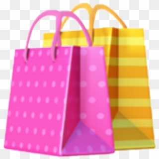 #emoji #sac #rose #yellow #jaune #pink #course - Shopping Bag Emoji Png, Transparent Png