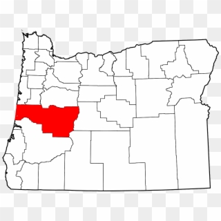 Map Of Oregon Highlighting Lane County - Multnomah County Oregon, HD Png Download