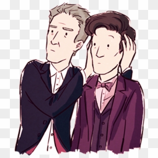 Eleventh Doctor And Twelfth Doctor - Cartoon, HD Png Download