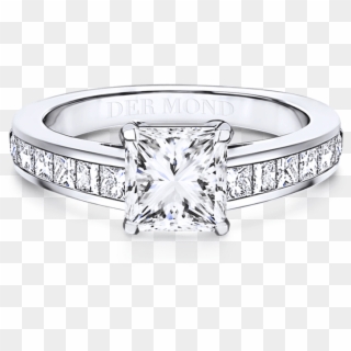 Diamond Band Princess Cut - Pre-engagement Ring, HD Png Download