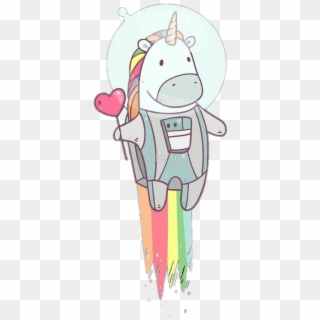 #tumblr #kawaii #cute #unicorn #unicornio #adorable - Space Unicorn, HD Png Download