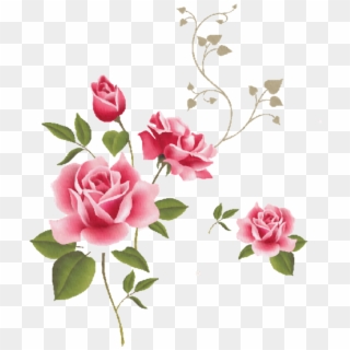 Imágenes Para Photoscape De Flores Y Plantas - Pink Rose Clip Art, HD Png Download