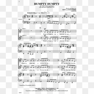 Click To Expand Humpty Dumpty Thumbnail - Water Is Wide Cello Duet Sheet Music, HD Png Download