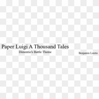 Paper Luigi A Thousand Tales - Parallel, HD Png Download