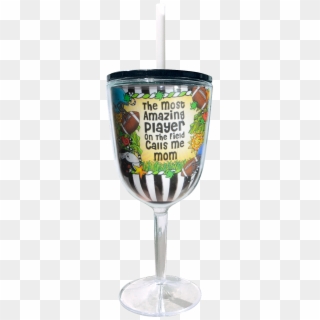 Football Mom Tingle Cups - Wine Glass, HD Png Download