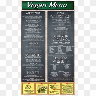 Slice Of Vegas Current Vegan Menu - Commemorative Plaque, HD Png Download