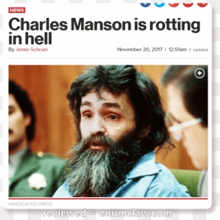 This Is Especially True Of Those Who Follow The Corrupt - O Charles Manson, HD Png Download