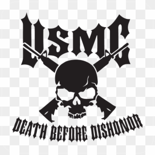 Usmc Png - Death Before Dishonor Usmc Tattoos, Transparent Png