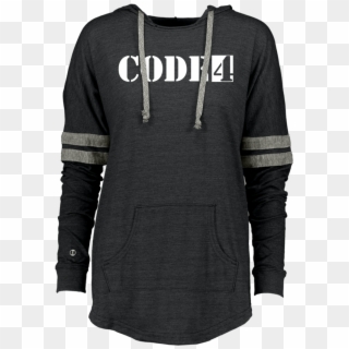 Code 4 Ladies Hooded Low Key Pullover - Sweater, HD Png Download