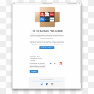 Your Users To Announce The Integration Like Wunderlist - New Brand Announcement Email, HD Png Download