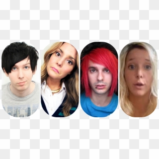 Amazingphil, Dailygrace, Ninebrassmonkeys, Jennamarbles - Girl, HD Png Download