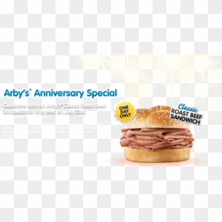 Arbys Coupons 3 5 Roast Beef Free Items 2 Can Dine - Arbys Roast Beef, HD Png Download