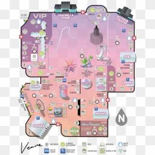 Festival Maps - Coachella Festival Map 2019, HD Png Download