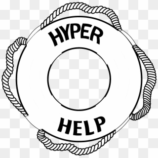 Hyperhelp Logo Black And White - Circle, HD Png Download