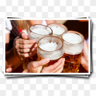 Four Glass Of Beer In Toast, HD Png Download