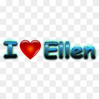 Ellen Love Name Heart Design Png - Heart, Transparent Png