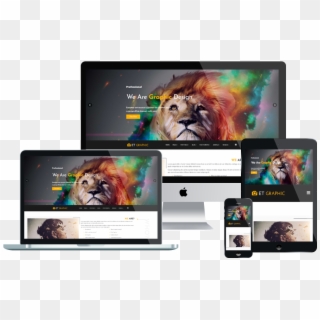 Et Graphic Free Responsive Joomla Template - Modern Responsive Website Png, Transparent Png
