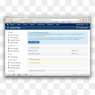 Joomla Backend - Joomla, HD Png Download