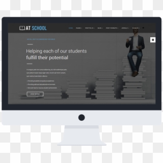 School Joomla Template Desktop - Computer Monitor, HD Png Download