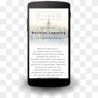 Artificial Intelligence - Machine Learning - Five23 - Smartphone, HD Png Download