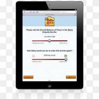 El Pollo Loco Menu Testing Ipad Image - Pollo Loco Coupons, HD Png Download